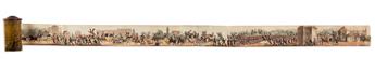 (COACHING and HORSEMANSHIP.) Finely hand-colored aquatint strip panorama.